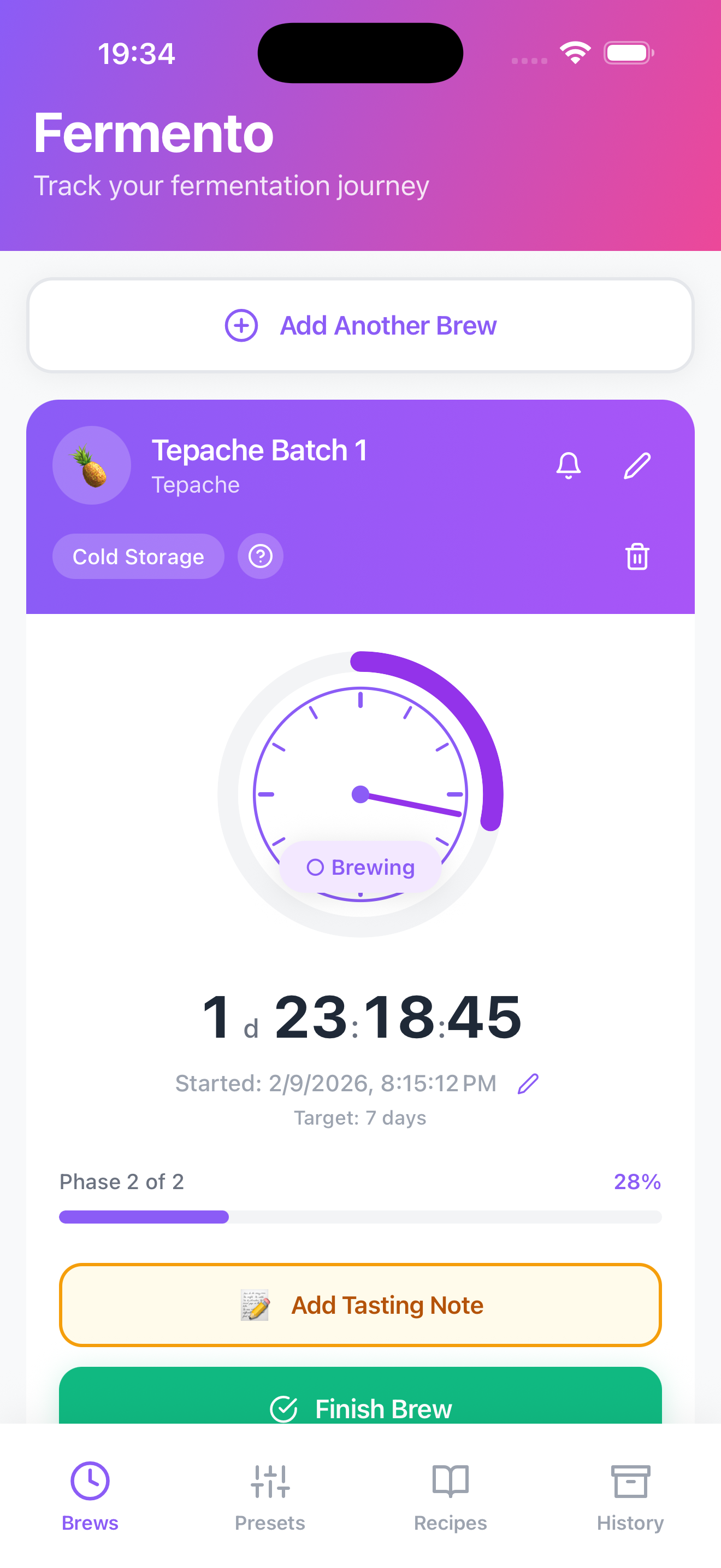 Fermento App Screenshot